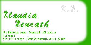 klaudia menrath business card